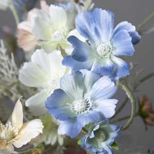 Fleurs artificielles de gardénia, branche unique, marguerite réaliste et gypsophile pour décoration de mariage et de maison - Product Image 4