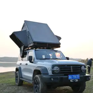 Waterproof 4wd Car Camper Aluminium Triangle Shell Suv Rtt Tent Roof Top 2 Person