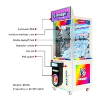 Machine d'arcade populaire à griffes en métal pour enfants, avec accepteur de pièces, accepteur de billets et lecteur de cartes, pour l'amusement