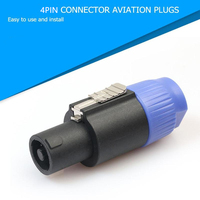 Conector de Panel de Chasis Personalizado, Conector Macho de Alimentación de 4 Pines para Altavoz LED Speakon, Conector XLR Macho