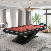 Direkt vom Hersteller: Maßgefertigter Luxuriöser Moderner Snooker-Pooltisch mit Massivholzbeinen und Schieferplatte, 7/8/9 Fuß Optionen Verfügbar