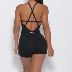 Logo personalizzato di alta qualità sexy yoga fitness corpo tuta sportiva abbigliamento yoga abbigliamento yoga per le donne