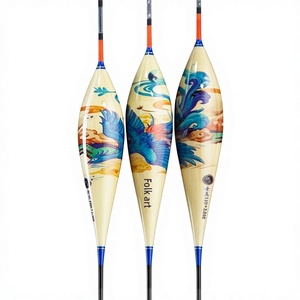 Flotador de caña con punta de cristal hecho a mano, boya vertical genuina de alta sensibilidad para pesca de carpa cruciana, pesca salvaje llamativa - Product Image 1