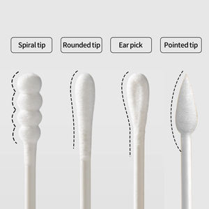 300 bâtonnets de <span class=keywords><strong>coton</strong></span> en bambou extra larges de 6 mm, pointus et en spirale, avec embout en <span class=keywords><strong>coton</strong></span> pour les oreilles - Product Image 4