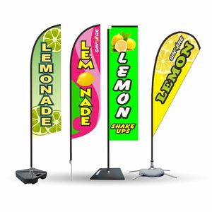 Promosi luar ruangan spanduk iklan limun persegi panjang bulu air mata bendera pantai untuk toko minuman dan penggunaan acara - Product Image 1
