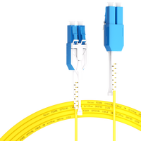 Câble de brassage fibre optique 1m (3ft) 2 fibres LC UPC Duplex vers LC UPC Duplex Monomode (OS2) Riser (OFNR) 2.0mm à gaine serrée Jaune