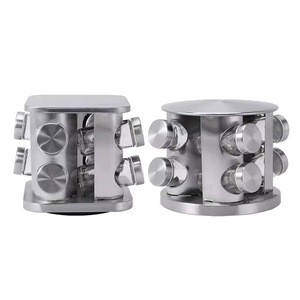Wholesale Rotating Seasoning Storage <b>Rack</b> <b>Kitchen</b> Multi-layer Stainless Steel Practical square Bottle - Product Image 2