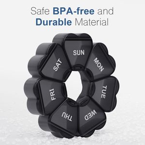 <span class=keywords><strong>Pilulier</strong></span> hebdomadaire personnalisé avec logo, 7 compartiments, boîte à médicaments en PP, organisateur en plastique personnalisé <span class=keywords><strong>pas</strong></span> <span class=keywords><strong>cher</strong></span> - Product Image 4