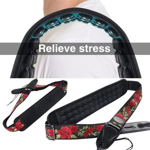 สายสะพายกีตาร์หนัง LEKATO ขนาด 2.7 นิ้ว พร้อมแผ่นรองรับแรงกระแทกแบบ Air Cushion สำหรับกีตาร์เบส กีตาร์ไฟฟ้า และกีตาร์โปร่ง เพื่อการเล่นที่สะดวกสบาย - Product Image 2