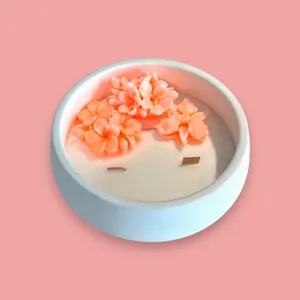 Velas Aromáticas de Cera de Soya en Frascos de Vidrio Grandes con Aroma a Gardenia, Cattleya, Orquídea, Flor de Melocotón y Vainilla, Decorativas para Jardín y Hogar - Product Image 1
