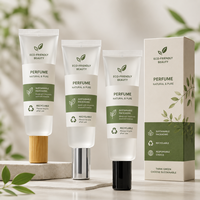 Tube en verre pour crème cosmétique, fabrication sur mesure, vente en gros, avec bouchon doré, pour emballage de lotion de soin de la peau, coffret cadeau, étiquette privée
