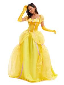 Disfraz de Princesa Bella de La Bella y la Bestia para Halloween, Cosplay, Venta al por Mayor Transfronteriza, Dropshipping, Traje para Fiesta de Juego de Roles - Product Image 5