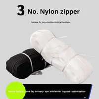 Fermetures éclair en nylon noir et blanc n°3 en gros pour oreillers, textiles de maison, bagages, papeterie, sacs à linge, emballage en vrac, housse de couette Zhejiang