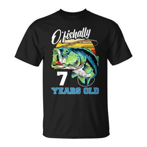 T-shirt d'anniversaire pour pêcheur de 7 ans, cadeau de pêche pour enfants - Product Image 1