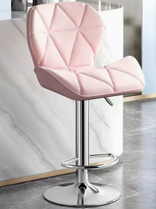 Mia Swivel <b>Vanity</b> Manicure Barber <b>Chairs</b> pink New Modern Event <b>Chairs</b> Wheel Dining <b>Chair</b> - Product Image 3