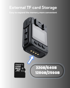 RECODA Mini caméra corporelle économique 1296P Vision nocturne grand angle Accepte la carte mémoire Capteur CMOS à mémoire modifiable Vidéo H.265 - Product Image 3
