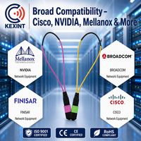 Modul Loopback Serat Optik Kexint MPO MTP 12/24 Serat Multimode SM Low Loss LSZH untuk Pengujian Jaringan Transceiver 40G 100G