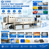 Machine de lavage et de séchage à haute pression à eau chaude personnalisée pour moules à gâteaux, plateaux de cuisson, caisses, paniers et boîtes, pour boulangeries et usines alimentaires