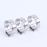 Collier de serrage simple en acier inoxydable pour tuyau, à sertir, pour applications automobiles et plomberie