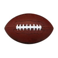Ballon de football américain professionnel en fibre PU, de haute qualité, durable, portable, avec logo personnalisé, cousu à la machine, pliable, avec sac en filet
