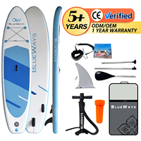Planche de paddle gonflable tout-en-un avec accessoires complets, construction en PVC épais pour les sports nautiques en mer