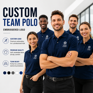 Chemises polo d'équipe respirantes, anti-humidité, séchage rapide, haute qualité, logo personnalisé, uniformes d'entreprise brodés, OEM ODM - Product Image 1