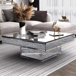 <span class=keywords><strong>Table</strong></span> <span class=keywords><strong>basse</strong></span> moderne de <span class=keywords><strong>haute</strong></span> qualité <span class=keywords><strong>en</strong></span> verre trempé convertible pour salon avec tabourets - Product Image 1