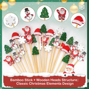 ไม้เสียบเค้ก<span class=keywords><strong>ไม้ไผ่</strong></span>แบบใช้แล้วทิ้ง เกรดอาหาร สำหรับตกแต่งงานแต่งงาน คริสต์มาส <span class=keywords><strong>ราคา</strong></span>ดี - Product Image 3