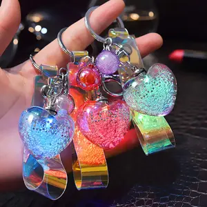 Fournisseur porte-clés holographique acrylique hologramme Anime paillettes porte-clés 3D personnalisé porte-clés acrylique