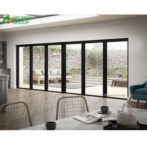 Véranda extérieure en verre, <span class=keywords><strong>porte</strong></span> à deux volets, Patio coulissant, double pliage, aluminium, double pliage, pas cher - Product Image 6