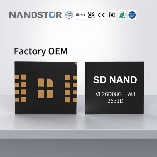 Nandstor Factory OEM High Endurance SD NAND 3.0 Flash Chip Industrial Grade BGA SD NAND Storage IC for CCTV Camera