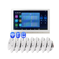 Amplificateur tactile mural 10 pouces 1825+CF620 avec combo haut-parleur de plafond 25W, communication filaire, système de maison intelligente