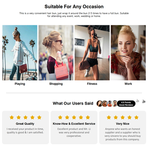 Estensioni professionali dei <span class=keywords><strong>capelli</strong></span> umani di Updo per ciambella di ciambella di Chignon a coda di cavallo Multi-dimensione Bundle <span class=keywords><strong>con</strong></span> doppie estremità disegnate - Product Image 6