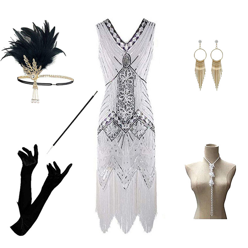 Accessoires de robe blanche F