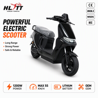 Moteur de moyeu 1200W pour moto électrique, 55 km/h, phare à lentille creuse, affichage numérique LED, certifié CE, OEM ODM