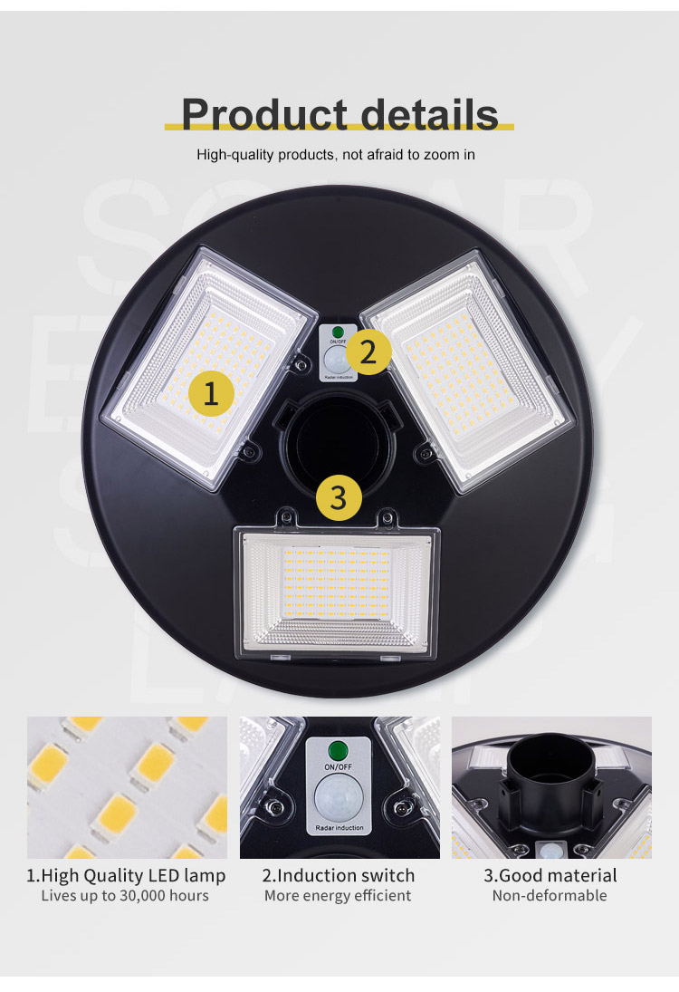 360W New Design Portable Waterproof Solar Powered LED Yard Light Solar Landscape Light for Garden