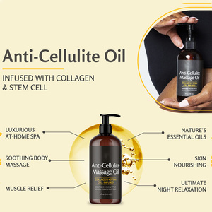 निजी लेबल 100% शुद्ध आवश्यक तेल शरीर कोलेजन स्टेम सेल त्वचा को मजबूत करने वाले एंटी सेल्यूलाईट स्लिमिंग मालिश तेल - Product Image 4