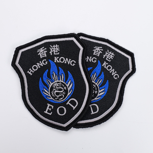 Migliore qualità di sicurezza personalizzato gancio e Loop Patch digitale numero blu Morale 3D distintivo ricamato - Product Image 3