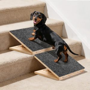 Rampa Ajustable de Madera para Mascotas, Perros y Gatos, Escaleras Plegables Antideslizantes, <span class=keywords><strong>Escalera</strong></span> para Perros para Sofá, Ideal para Razas Pequeñas y Medianas - Product Image 1