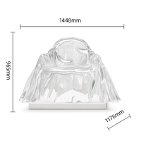 JingYue chaise élégante en résine transparente de luxe personnalisée meubles fabriqués à la main pour espaces commerciaux hôtels salons