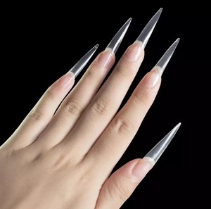 500 <span class=keywords><strong>Uñas</strong></span> Postizas Transparentes/Naturales <span class=keywords><strong>para</strong></span> Práctica y Exhibición, Forma <span class=keywords><strong>de</strong></span> Ataúd Delgada - Product Image 5