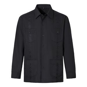 Camisas <span class=keywords><strong>Guayaberas</strong></span> <span class=keywords><strong>para</strong></span> <span class=keywords><strong>Hombre</strong></span> 2026, Fabricadas en Fábrica OEM, Estilo Cubano y Mexicano, Manga Larga - Product Image 2