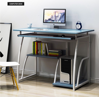 Bureau d'ordinateur extensible AILICHEN avec combinaison bureau et étagère, design pratique et gain de place