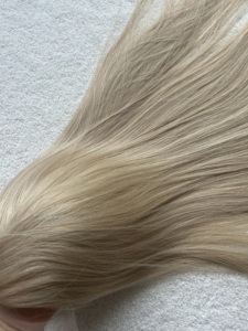 Cabello humano natural puro con base superior de encaje Mono de Venta caliente, accesorio de cabello Mono para mujer con bordes de piel transparente y parte superior de malla elástica - Product Image 4
