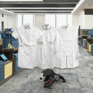Bata Blanca de Poliéster Transpirable SIKE para Médicos, Enfermeras, Farmacias y Laboratorios, Bata Cómoda de Longitud Media a Larga para Mujer - Product Image 3