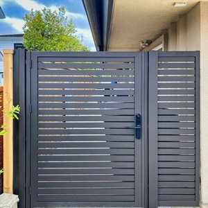 Cancello Scorrevole in Alluminio Moderno e Durevole, Recinzione di Sicurezza Alta 6 Piedi, Verniciato a Polvere di Alta Qualità per Casa e Giardino Residenziale - Product Image 2