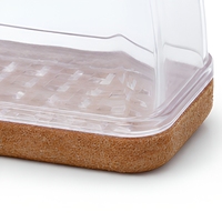 Capuchons de pieds de meubles carrés transparents avec base en feutre antidérapante et silencieuse