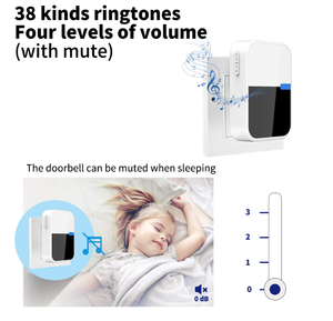 <span class=keywords><strong>Timbre</strong></span> Inalámbrico <span class=keywords><strong>para</strong></span> Exteriores, Resistente al Agua, con Botón de Presión, Sin Necesidad de Baterías, Panel Acrílico Autoalimentado, 38 Melodías - Product Image 5