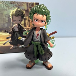 Figurines One Piece GK Model 15cm Q-version <span class=keywords><strong>Roronoa</strong></span> Zoro en gros, modèle de bureau mignon, petite <span class=keywords><strong>figurine</strong></span> Solon - Product Image 5