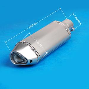 Silencieux d'échappement universel chromé pour <span class=keywords><strong>moto</strong></span>, modifié, en acier inoxydable, livraison directe d'usine - Product Image 2